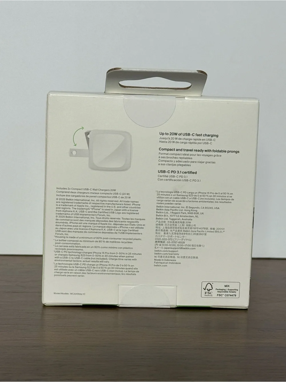 Belkin BoostCharge 20W USB-C Wall Charger 2-Pack New in Box